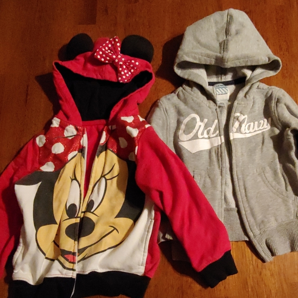 Girls 2t hoodies - old navy and Disney